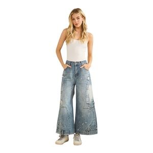 Oli & Hali Vintage Blue Wide Leg Jeans
